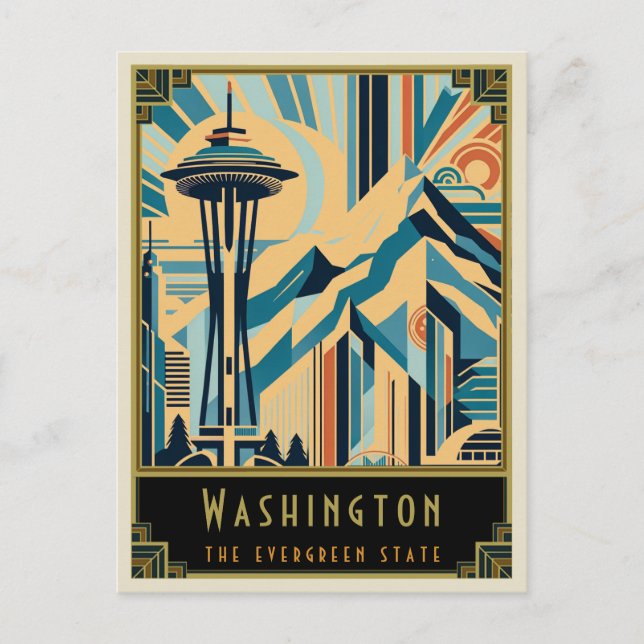 Cartão Postal Washington | Art Deco (Frente)