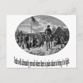 Cartão Postal Washington at Valley Forge with Quote