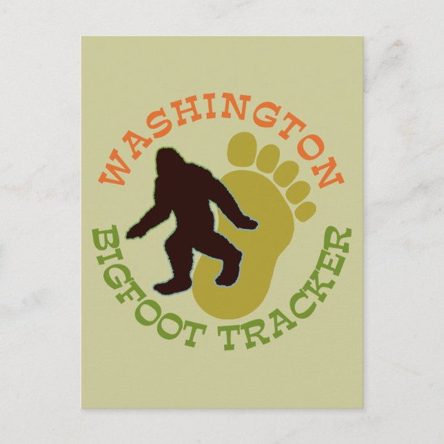 Cartão Postal Washington Bigfoot Tracker (Frente)