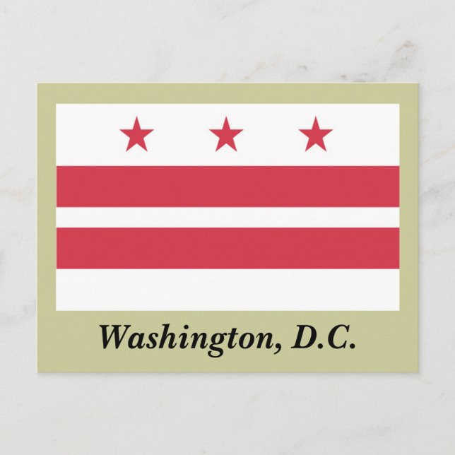 Cartão Postal Washington D.C. Flag (Frente)