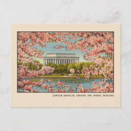 Cartão Postal Washington, D.C. Memorial Lincoln Vintage