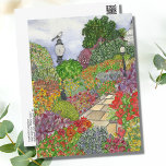 Cartão Postal Washington D.C. Watercolor<br><div class="desc">Este postal apresenta um trabalho de arte de aquarela original inspirado pelas lindas flores no Parque Bartholdi, Washington D.C. Um caminho de espáver rodeado por flores coloridas florescentes da primavera, e visitado por um sabiá-lo com o edifício Capitólio dos Estados Unidos ao fundo. Esta é a arte original de Tiffany...</div>