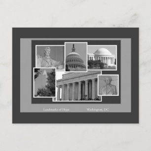 Cartão Postal Washington, DC Landmarks Posta Card