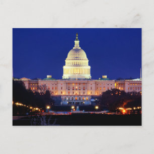 Cartão Postal Washington DC United States Capitol at Dusk