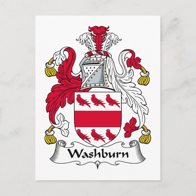 Cartão Postal Washington Family Crest (Frente)