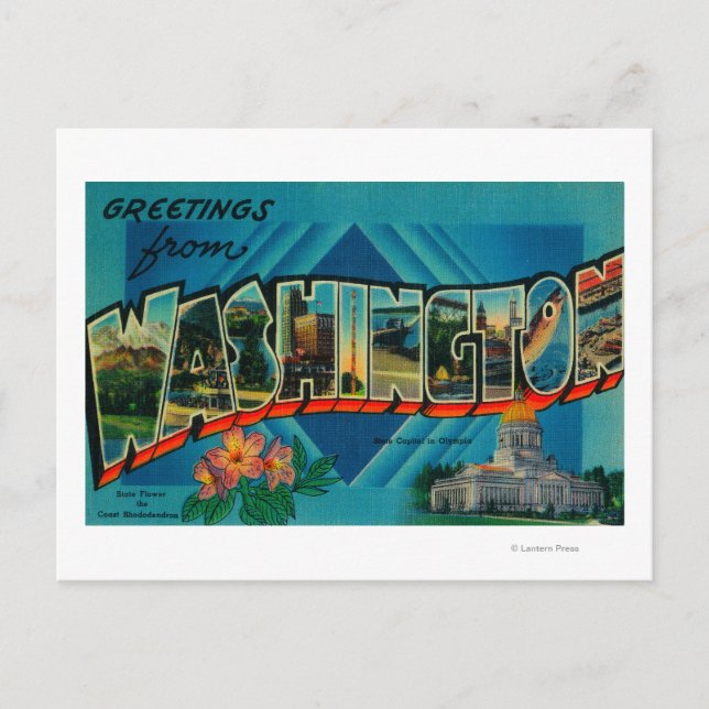 Cartão Postal Washington - Grandes Cenas de Letras 2 (Frente)