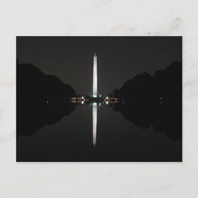 Cartão postal Washington Monument à noite, EUA (Frente)