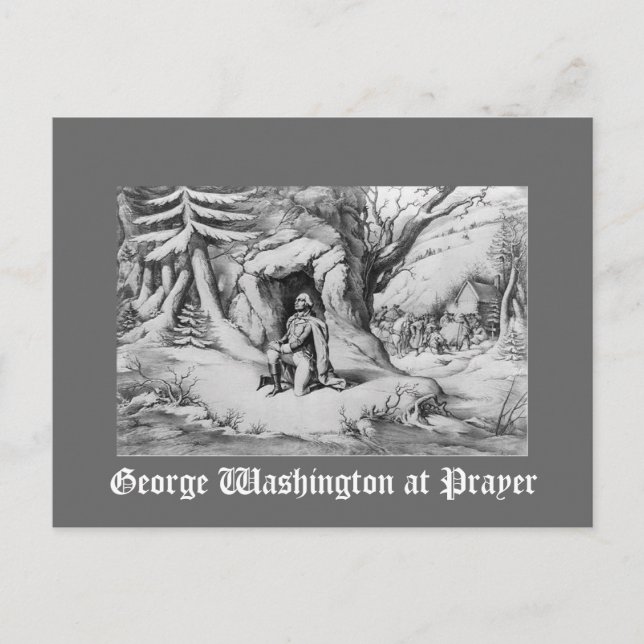 Cartão Postal Washington na Prayer (Frente)