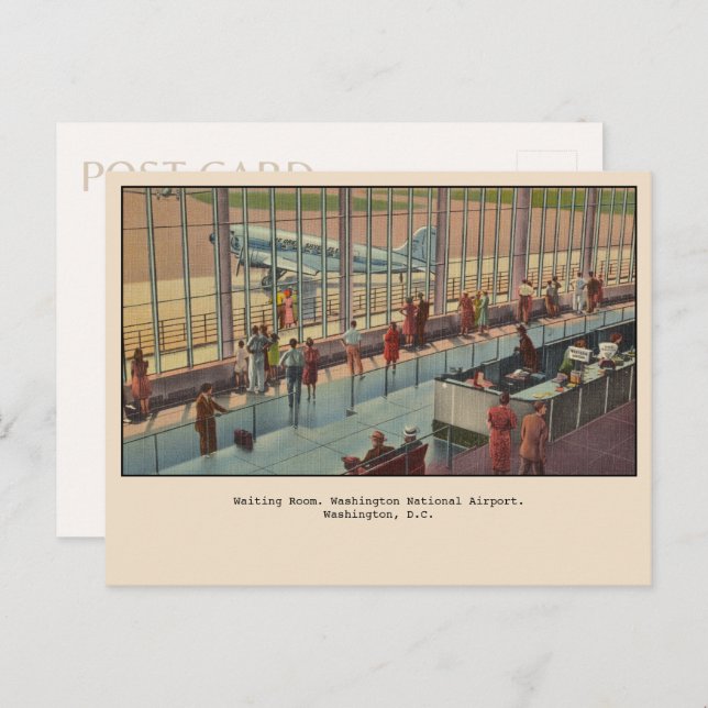 Cartão Postal Washington National Airport Washington, D.C. (Frente/Verso)
