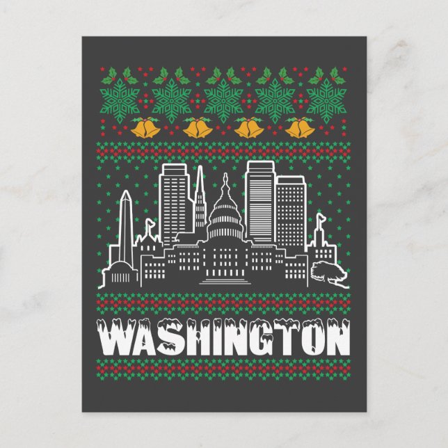 Cartão Postal Washington Ugly Christmas (Frente)