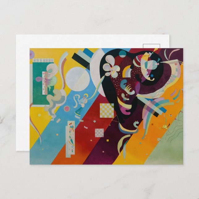 Cartão Postal Wassily Kandinsky Composition 9 Abstrato Painting (Frente/Verso)