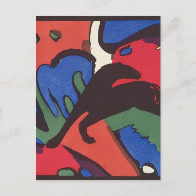 Cartão Postal Wassily Kandinsky Franz Marc Blue Rider Painting (Frente)