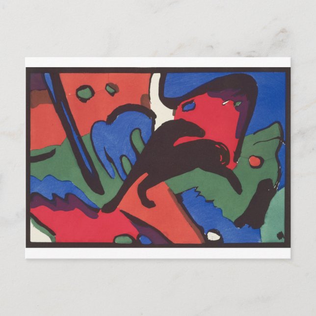 Cartão Postal Wassily Kandinsky Franz Marc Blue Rider Painting (Frente)