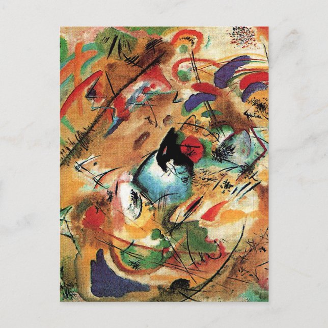Cartão Postal Wassily Kandinsky - Improvisation, Dreamy, (Frente)