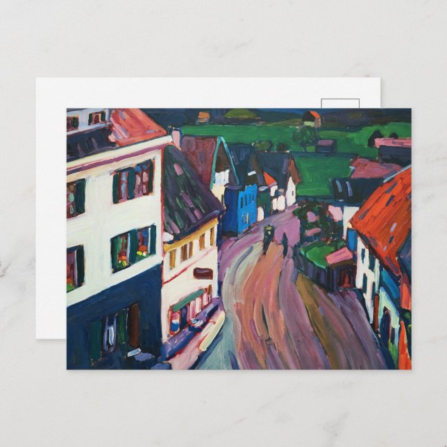Cartão Postal Wassily Kandinsky, O Clássico Vibrante Da Cityscap (Frente/Verso)