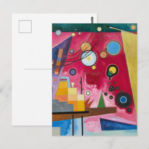 Cartão Postal Wassily Kandinsky Schweres Rot 1924 Arte Abstrato