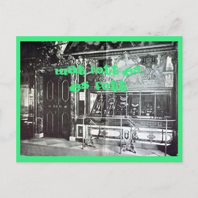 Cartão Postal Wat fott es, es fott Dresden green vault Juwelen (Frente)