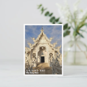 Cartão Postal Wat Rong Khun, Chiang Rai, Tailândia,