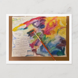 Cartão Postal Water Color Mixing Postcard
