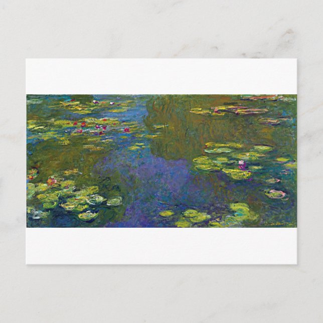 Cartão Postal Water Lily Pond em Giverny, Claude Monet (Frente)