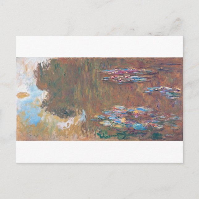Cartão Postal Water Lily Pond em Giverny, Claude Monet (Frente)