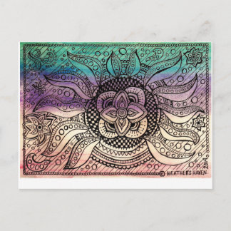 Cartão Postal Water Mandala