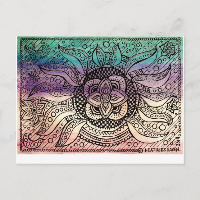 Cartão Postal Water Mandala (Frente)