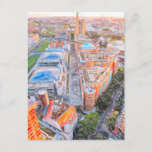 Cartão Postal Watercolor Berlin. Acards of Potsdamer Platz