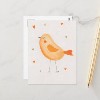 Cartão Postal Watercolor Bird