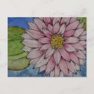 Cartão Postal Watercolor Dahlia