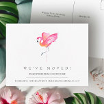 Cartão Postal Watercolor Flamingo Change of Address Postcards<br><div class="desc">Anuncie seu novo ninho com nossos cartazes de "Mudança de Endereço" encantadores, com a simples e impressionante arte aquosa de um flamingo cor-de-rosa por Victoria Grigaliunas do Do Tell A Belle. Perfeito para compartilhar sua emocionante transição com amigos e família, esses cartões postais incorporam uma mistura de elegância e brincadeira,...</div>