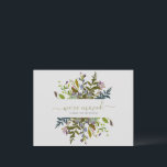 Cartão Postal Watercolor Floral Movimentamos Novo Script Home<br><div class="desc">Watercolor Floral Movimentamos Novo Cartão-Postal de Script Doméstico Este design apresenta flores silvestres e caligrafia personalizada de script.</div>