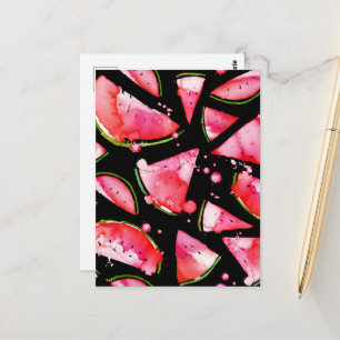 Cartão Postal Watercolor Melancia 2