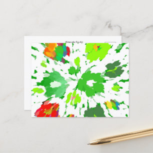 Cartão Postal Watercolor Pop Art Floral
