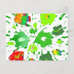 Cartão Postal Watercolor Pop Art Floral