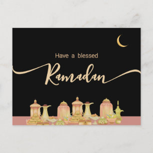 Cartão Postal Watercolor Ramadan Mubarak   Ramadan Kareem