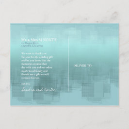 Cartão Postal Watercolor Reflections Obrigado YouTeal ID774