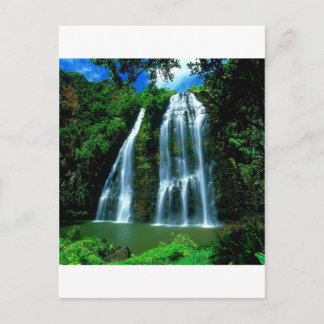 Cartão Postal Waterfall Opaekaa Kauai Hawaii