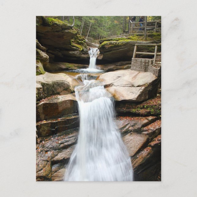 Cartão Postal Waterfall Sabbaday White Mountain Photo (Frente)