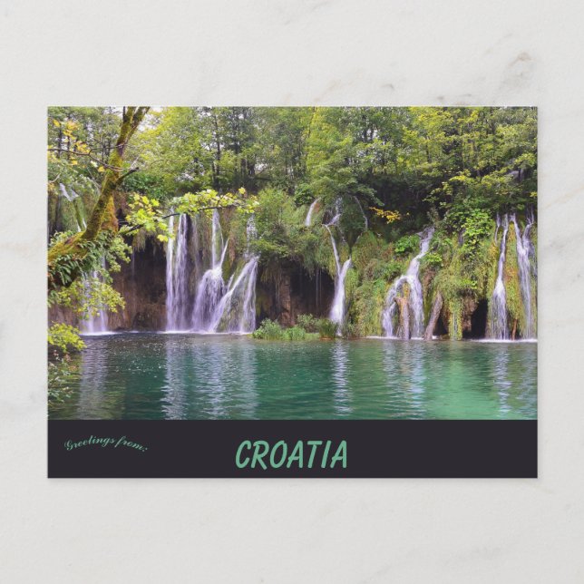 Cartão Postal Waterfalls at Plitvice Lakes National Park Croatia (Frente)