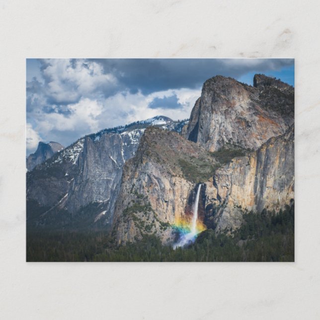 Cartão Postal Waterfalls | Bridal Veil Falls Yosemite California (Frente)