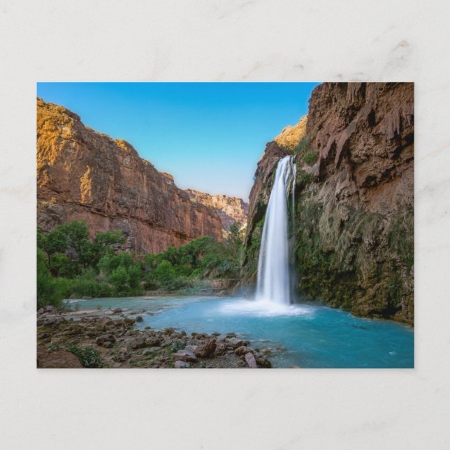 Cartão Postal Waterfalls | Havasu Falls at Sunset (Frente)