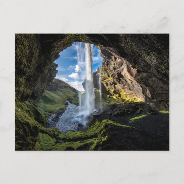 Cartão Postal Waterfalls | Icelandic Waterfall (Frente)