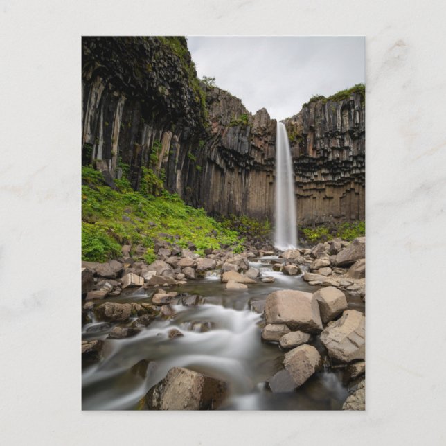 Cartão Postal Waterfalls | Svartifoss Waterfall, South Iceland (Frente)