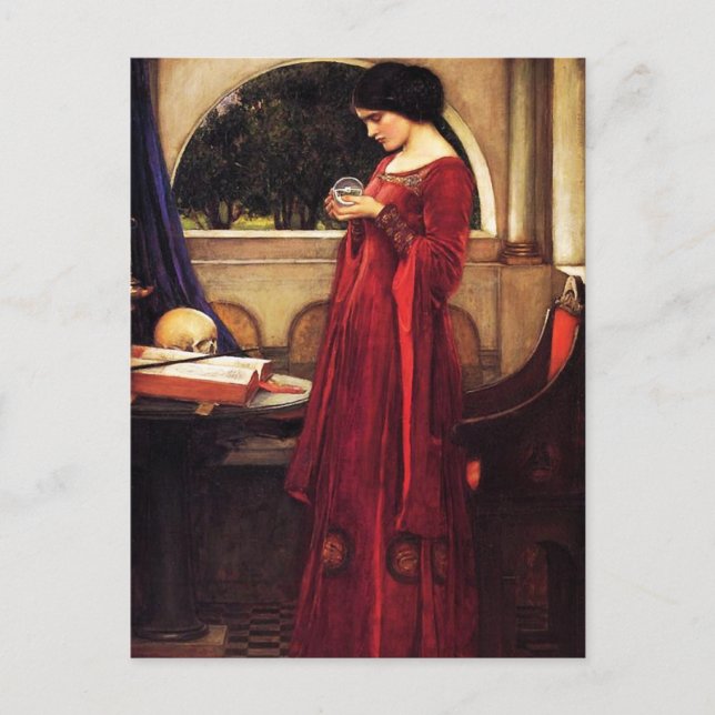 Cartão Postal Waterhouse The Crystal Ball Postcard (Frente)