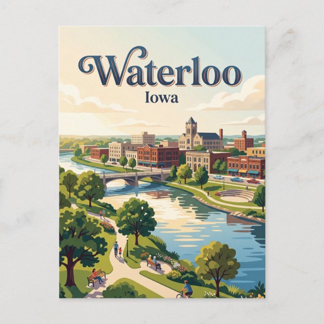 Cartão Postal Waterloo, Iowa (Frente)