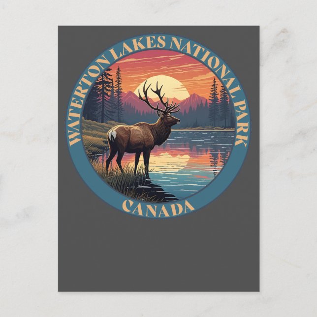 Cartão Postal Waterton Lakes National Park of Canada (Frente)