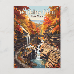 Cartão Postal Watkins Glen, Nova York, EUA