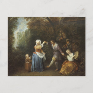 Cartão Postal Watteau, Jean-Antoine Art