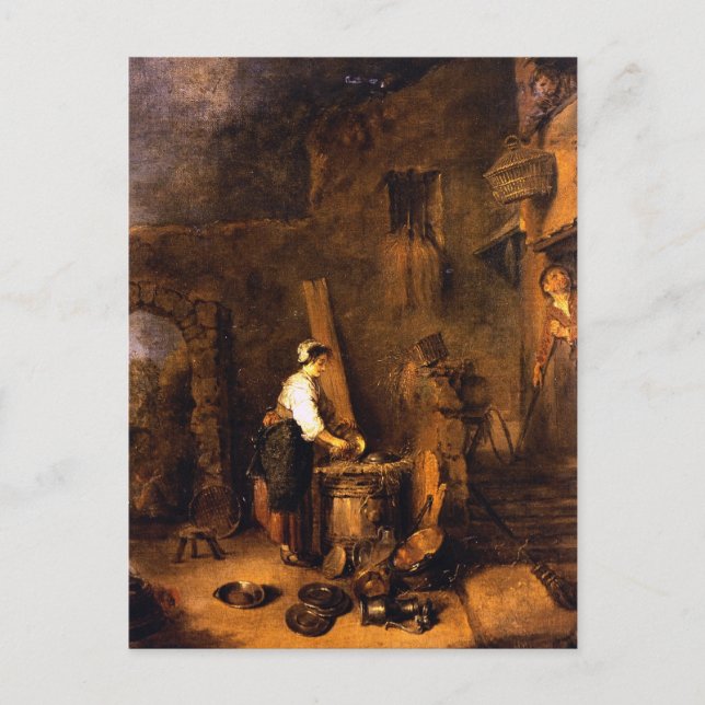 Cartão Postal Watteau, Jean-Antoine Art (Frente)